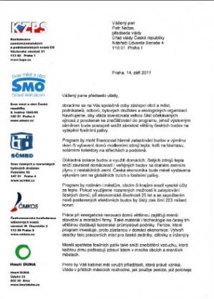Silná aliance žádá Nečase, aby investoval do chytrých domů